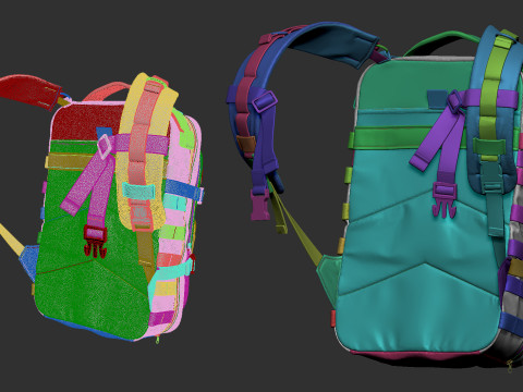 Tactical backpack 2 3D Model