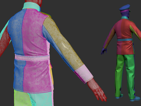 German Army Officer Major 3D Model