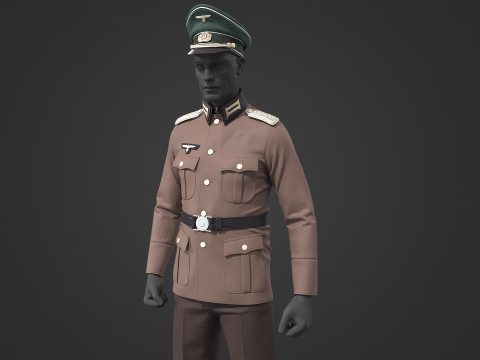 German Army Officer Major 3D 模型