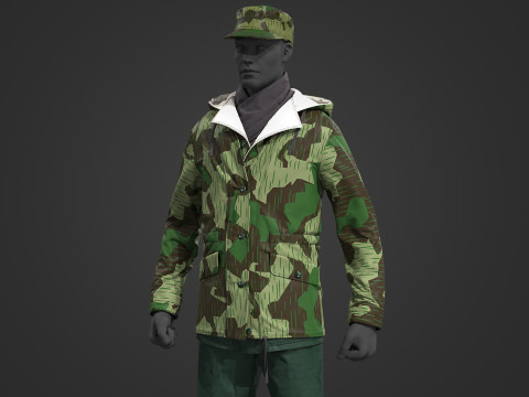 German Army Splinter Camouflage 3D 模型