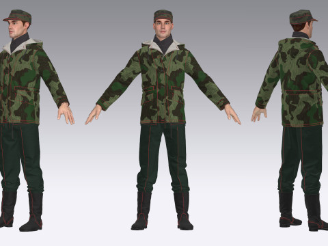 German Army Splinter Camouflage 3Dモデル