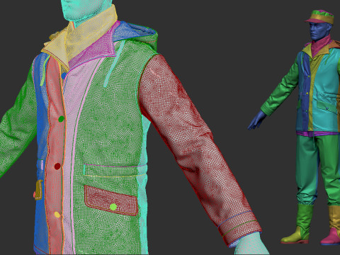 German Army Splinter Camouflage 3Dモデル