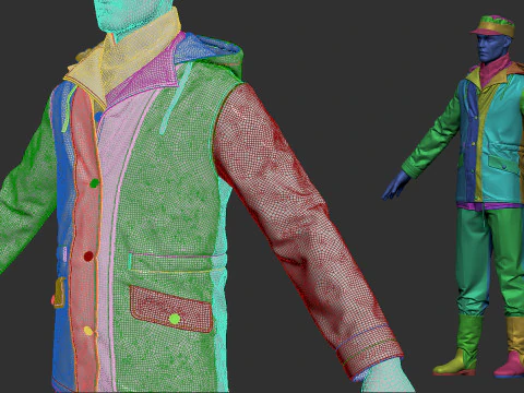 German Army Splinter Camouflage 3D Model