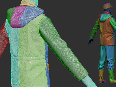 German Army Splinter Camouflage 3D Model