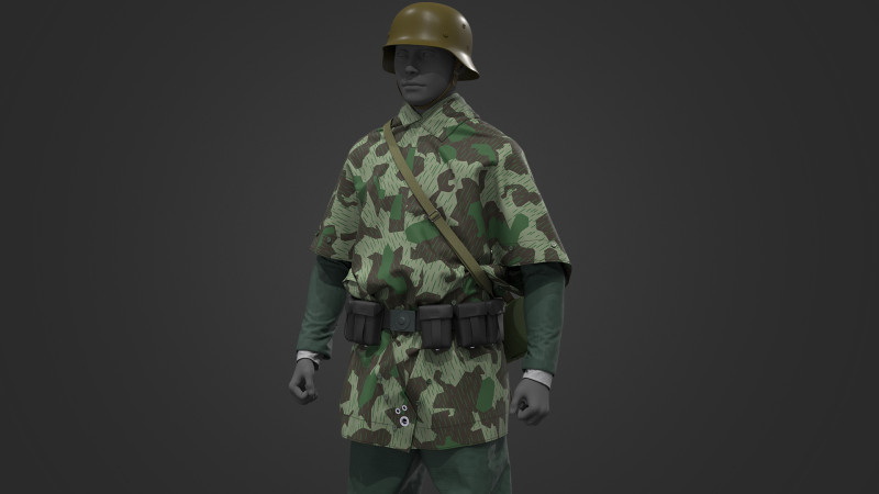German Army Infantry Splinter Modelo 3D .c4d .max .obj .3ds .fbx .stl .blend 