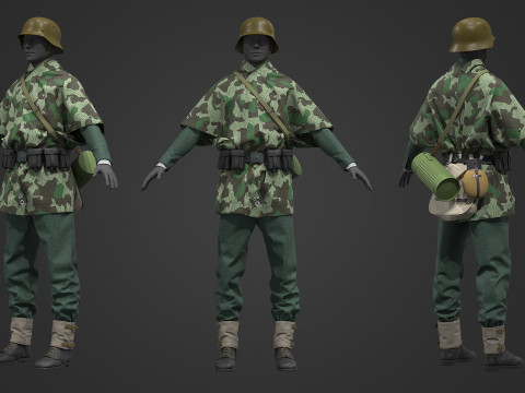 German Army Infantry Splinter Modelo 3D