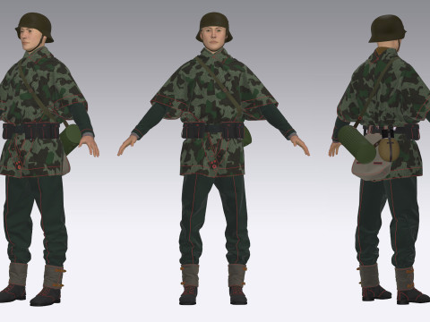 German Army Infantry Splinter Modelo 3D