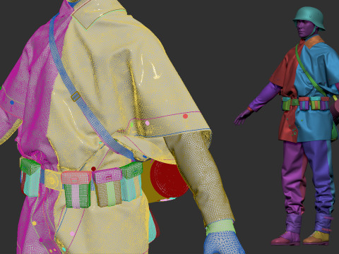 German Army Infantry Splinter Modelo 3D