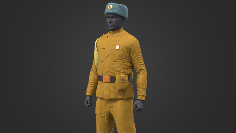 USSR Army Winter Uniform 3D मॉडल .c4d .max .obj .3ds .fbx .stl .blend 