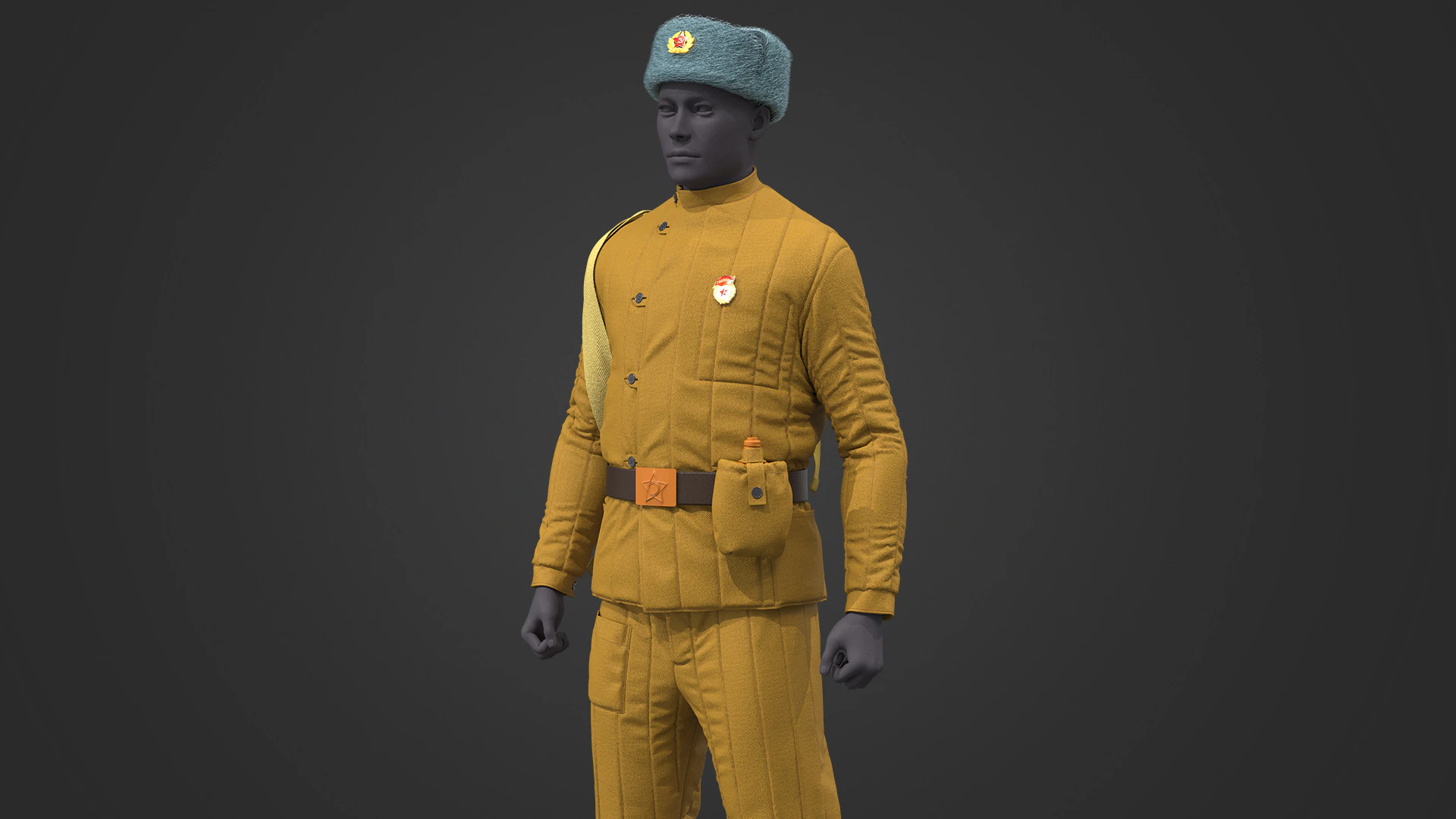 Uniforme invernale dell'esercito dell'URSS Modello 3D .c4d .max .obj .3ds .fbx .stl .blend 