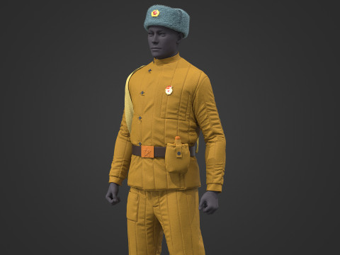 USSR Army Winter Uniform 3D मॉडल