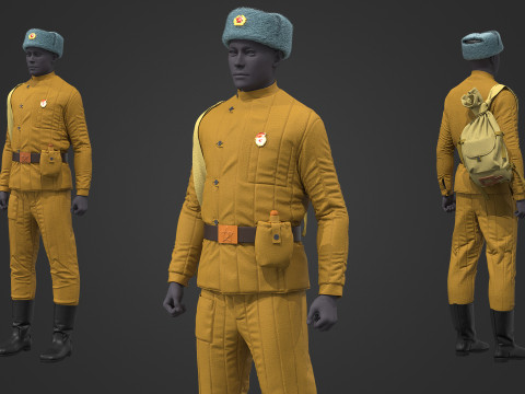 USSR Army Winter Uniform 3D मॉडल