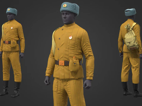 Uniforme invernale dell'esercito dell'URSS Modello 3D
