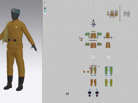 Uniforme invernale dell'esercito dell'URSS Modello 3D