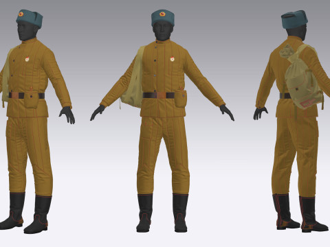 USSR Army Winter Uniform 3D मॉडल