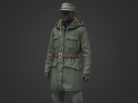 German Army Winter Uniform Model 3D