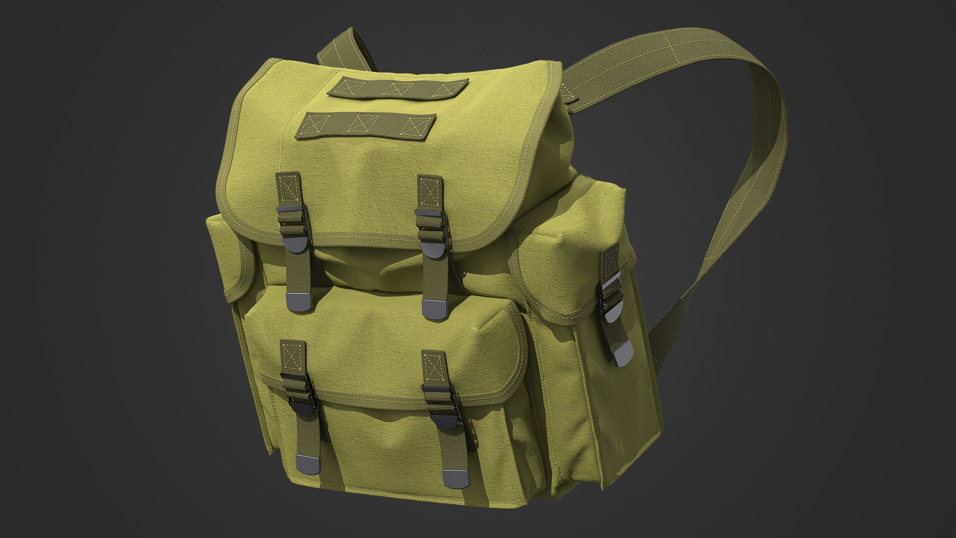 Tactical Backpack - Military Backpack 3D Model .c4d .max .obj .3ds .fbx .stl .blend 