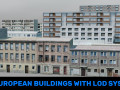 27 European building pack with LOD system Modelo 3D