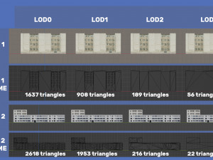 27 European building pack with LOD system Modelo 3D