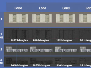 27 European building pack with LOD system 3D Model
