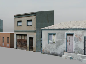 27 European building pack with LOD system 3D Model