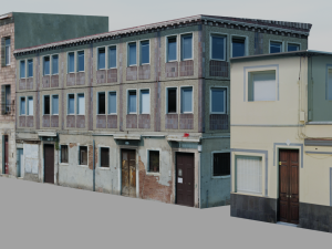 27 European building pack with LOD system Modelo 3D