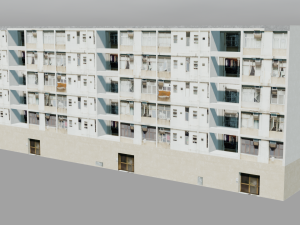 27 European building pack with LOD system Modelo 3D