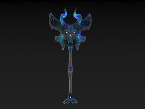 viking axe skull 3D Model
