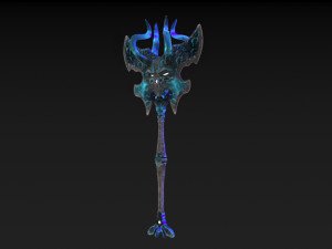 viking axe skull Modèle 3D
