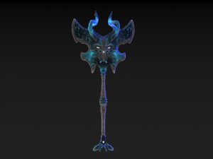 viking axe skull Modèle 3D