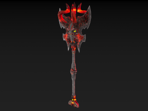 viking axe skull 002 Modèle 3D