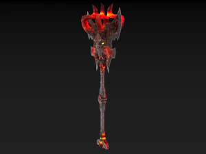 viking axe skull 002 3D Model