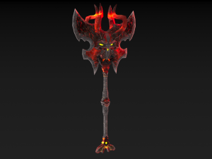 viking axe skull 002 Modèle 3D