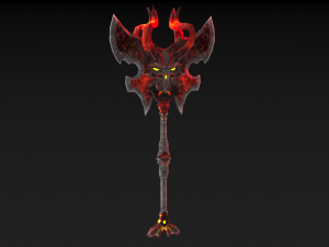 viking axe skull 002 Modèle 3D