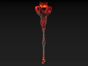 viking axe skull 002 3D Model