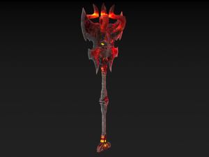 viking axe skull 002 Modèle 3D