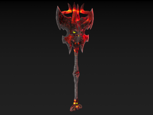 viking axe skull 002 Modèle 3D