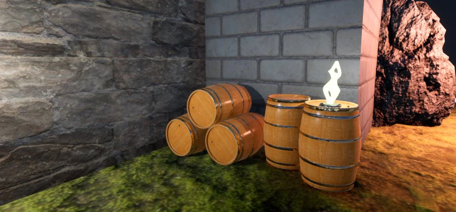 wooden barrel 3D Model .c4d .max .obj .3ds .fbx .stl .blend 