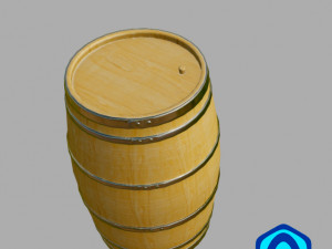 wooden barrel Modelo 3D