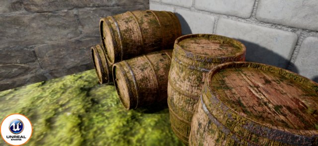 old barrel Model 3D .c4d .max .obj .3ds .fbx .stl .blend 