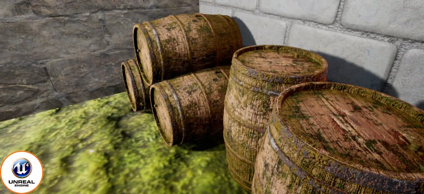 old barrel 3D Model .c4d .max .obj .3ds .fbx .stl .blend 