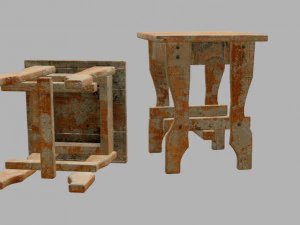 sedia sporca Modello 3D