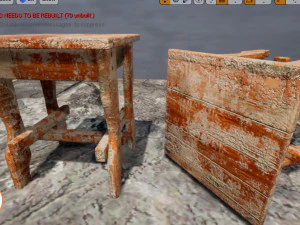 sedia sporca Modello 3D