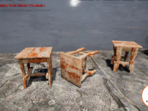 sedia sporca Modello 3D