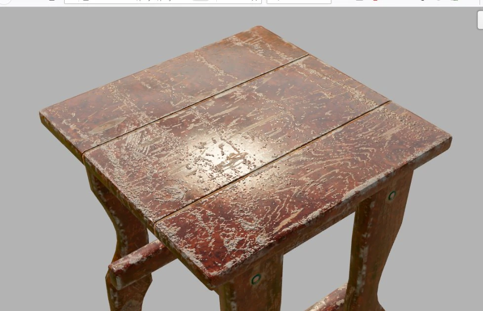 alter Stuhl 3D Modell .c4d .max .obj .3ds .fbx .stl .blend 