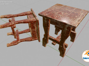 old chair Modèle 3D