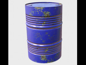 metal blue rusty barrel 3D Model