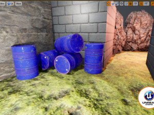 metal blue rusty barrel Modelo 3D