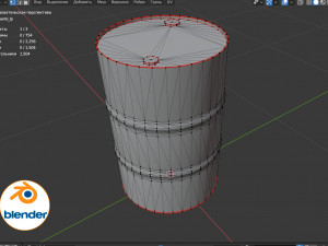 metal blue rusty barrel Modelo 3D