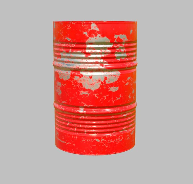 metal red barrel 3D Model .c4d .max .obj .3ds .fbx .stl .blend 